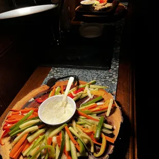 Catering for the show. The food depends on how many people get telegraph room tix and there were like 20 of us (not many)