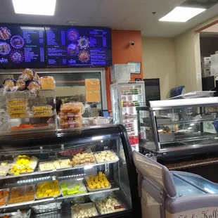 a display of baked goods