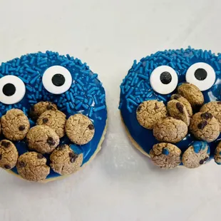 Cookie Monster donuts