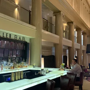 a man sitting at the bar