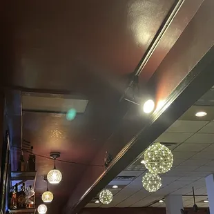 Cool simple decor around bar