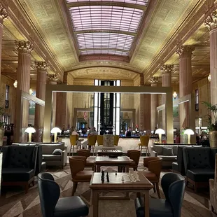 The interior feels quite grand!