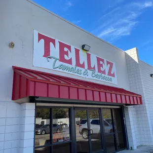 the front of the restaurant