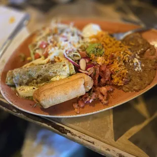 Guadalajara-#2, Enchilada,  chimichanga, tostada