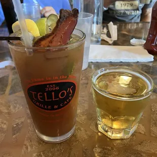 Bloody Mary - apparently these are served with a small beer in Wisconsin!
