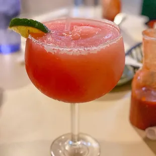 Strawberry swirl margarita
