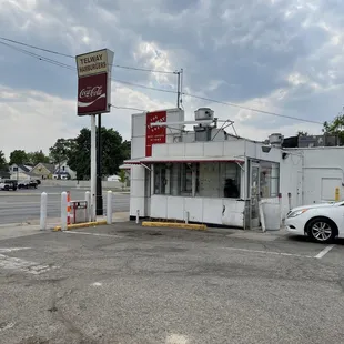 a car parked in a parking lot