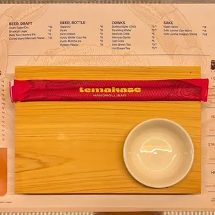 Menu and place setting