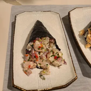 Ceviche hand roll