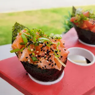 Salmon Temaki  Ig @josieinflavortown