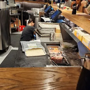 sushi and sashimi, interior