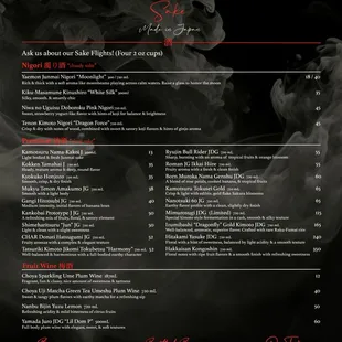 All of our sake and beer are made in Japan.