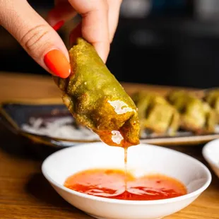 FRIED VEGETABLE GYOZA- Choice of: Sweet Chili Sauce, Ponzu, or Spicy Mayo.