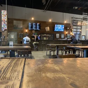 Inside the brewery
