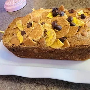 Banana chocolate chips loaf