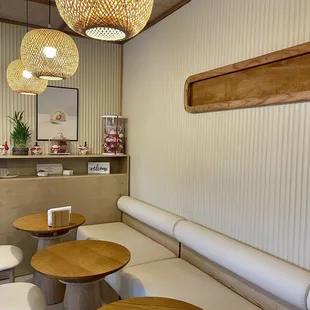 Comfortable spot to relax or do a little work.