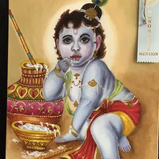 Krishna painting done by 11th grader!