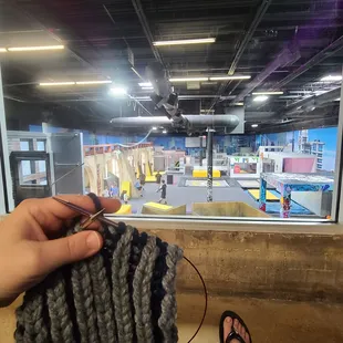 Knitting while I wait