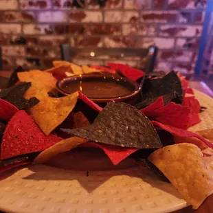 a plate of nachos