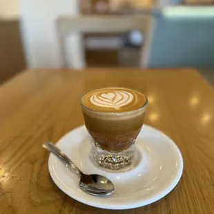 Gibraltar with oat milk.