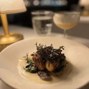 a plate of food on a table