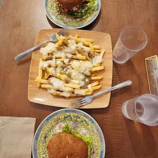 Chicken Adonis, vegan poutine,  and the wild boar