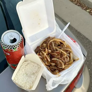 Mongolian Beef &amp; 16 oz. Steam Rice