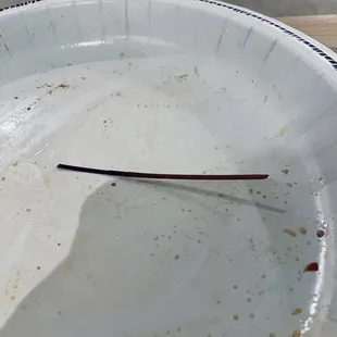 We found a stick in our food. Was it the cooks toothpick?