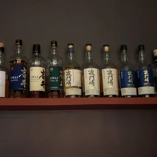 Interior, whiskey shelf, selected