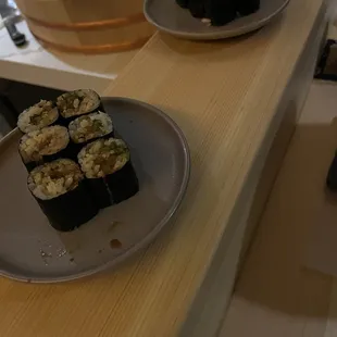 Spicy maguro maki, negi toro maki
