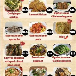 Dishes  menu 09/2022