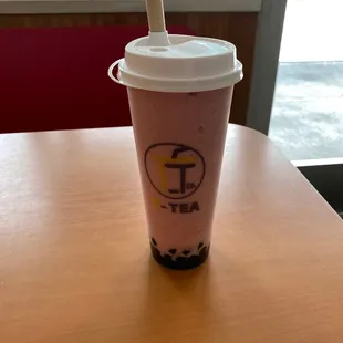 Strawberry bubble drink