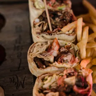 Surf and Turf Burrito. Ask for more sauce to compensate for the lack of flavor.