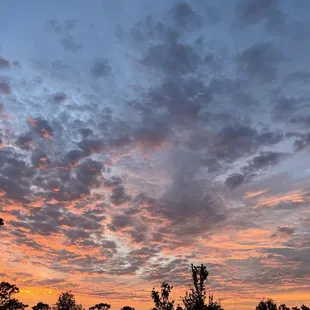 The sunset as we left