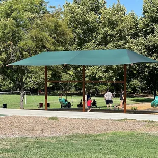 Nice park, here is the swing-set and soccer field!