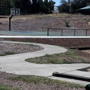 In the background is the basketball court!