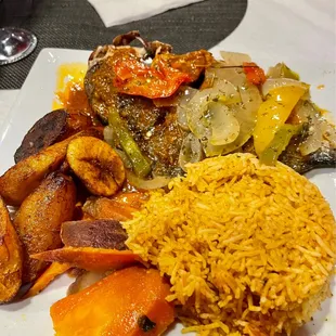 a plate of food on a table