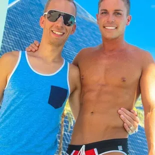 two men posing for a picture