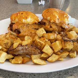 Southwest Eggs Benedict with Potatoes