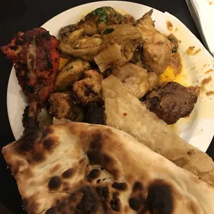 Koila (coal-infused) Chicken Karahi with Bihari kebabs and naan-paratha pairing -- some of the only good buffet options here