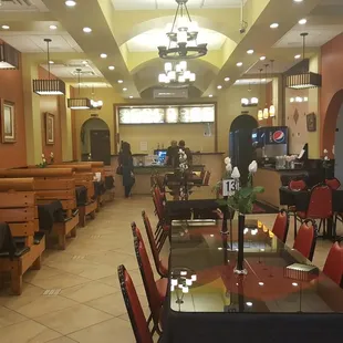 An inside view of the restaurant.