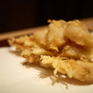 Kakiage of hiragai (aka tairagai) and onion