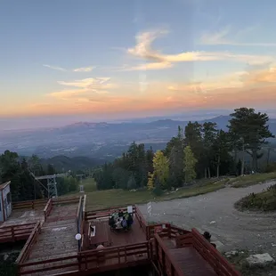 Facing east with sunset reflecting back