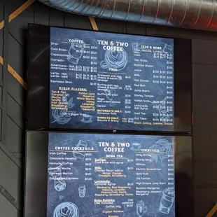 menu and prices