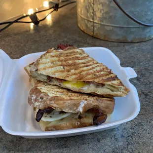 Bacon, Egg, Cheese toasted sandwich