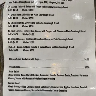 Lunch Menu