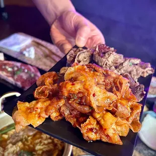 chicken wings and fried chicken, food