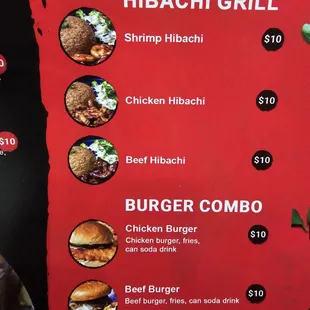 ramen and noodles, menu