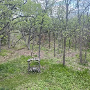 Quaint sitting area on the estate grounds.