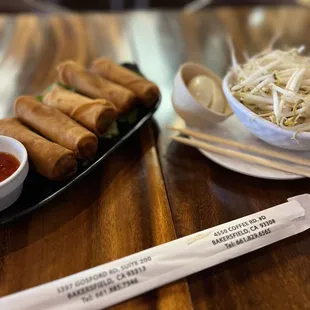 Ordered the Veggie spring rolls and extra egg and bean sprouts